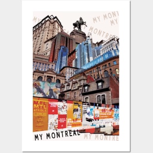 Montreal City Collage Posters and Art